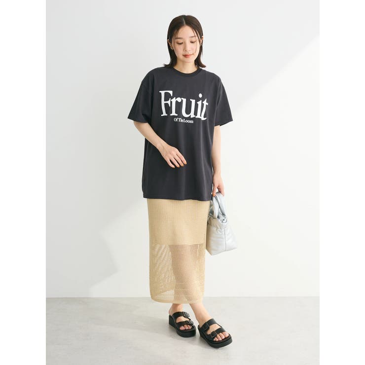 2way メッシュ編みニットIラインスカート(ペチ付き) | Green Parks  | 詳細画像11 