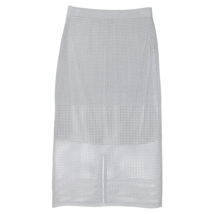 2way メッシュ編みニットIラインスカート(ペチ付き) | Green Parks  | 詳細画像25 