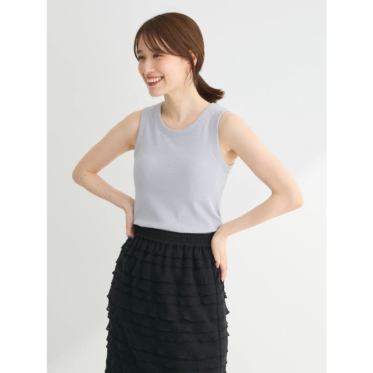 ライトグレー | ・SUGAR SPOONリブタンクトップ(パット付) | Green Parks