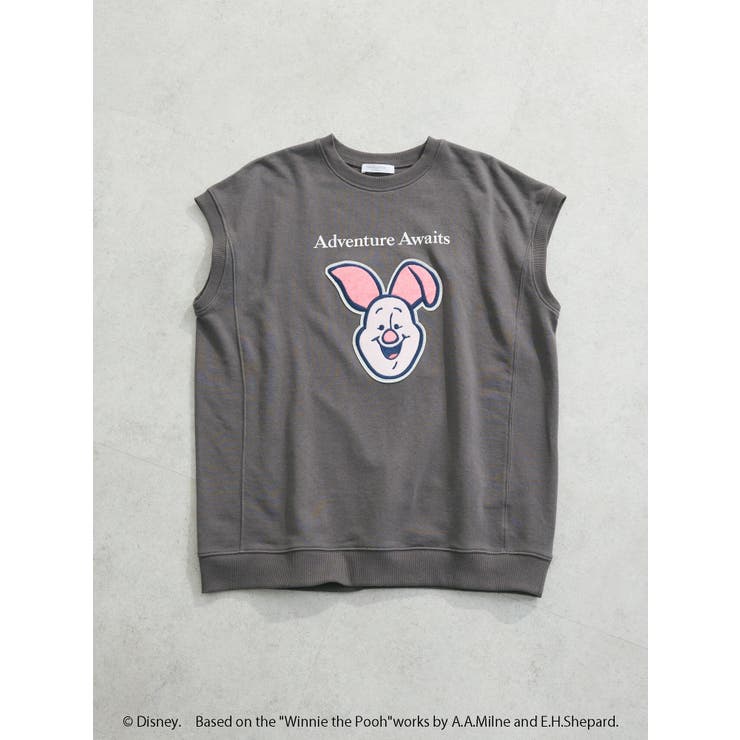 チャコールグレー | Winnie the Pooh/ノースリーブベスト | Green Parks 