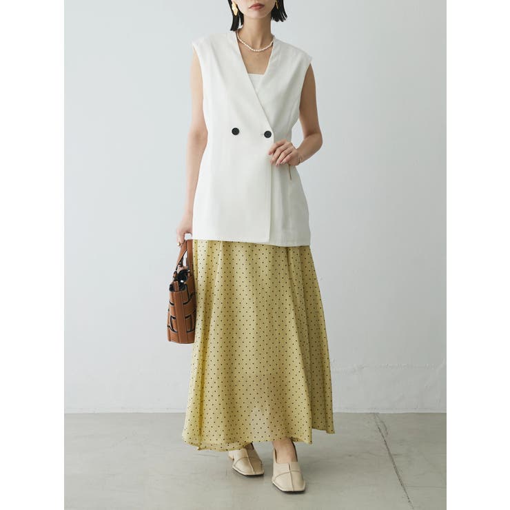 ドットフレアーロングスカート | Green Parks  | 詳細画像2