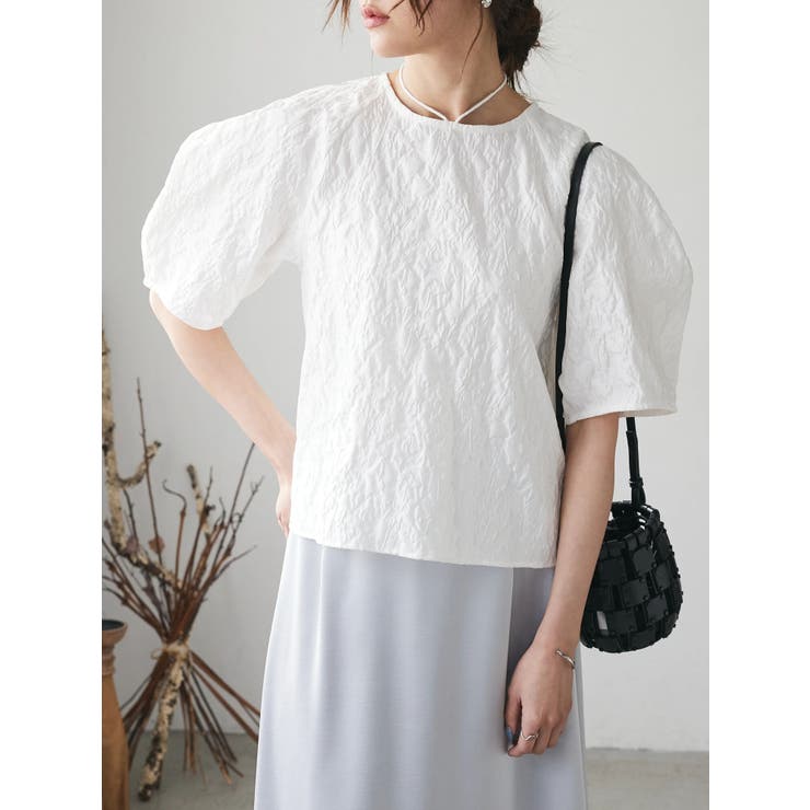 セール】ストレッチレースショート丈シアートップス（Tシャツ