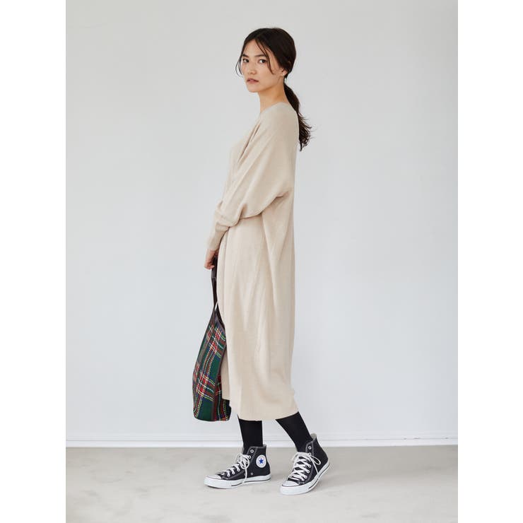 Vネックドルマンニットワンピース[品番：EHEW0027739]｜AMERICAN HOLIC