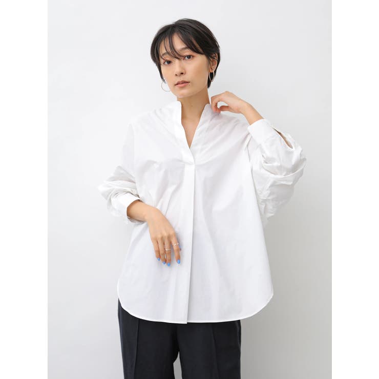 スキッパー綿ブロードBIGシャツ[品番：EHEW0028067]｜AMERICAN