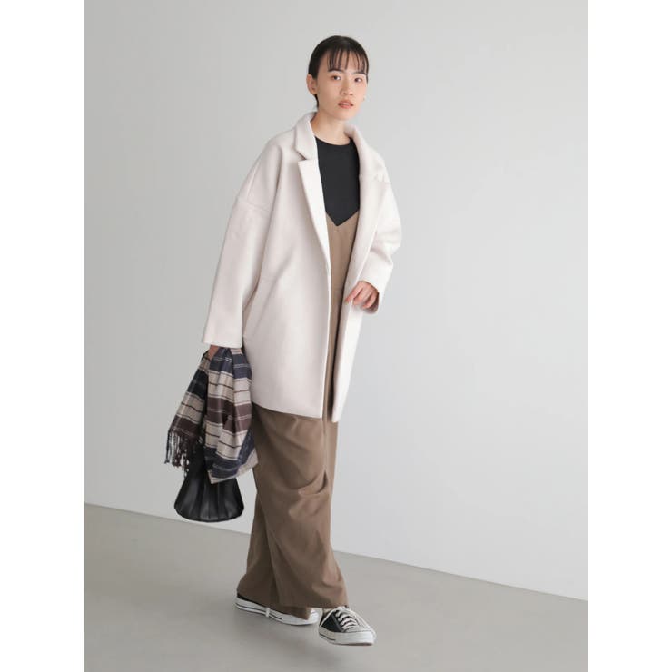 ミディ丈ドロップショルダーコクーンコート[品番：EHEW0028154