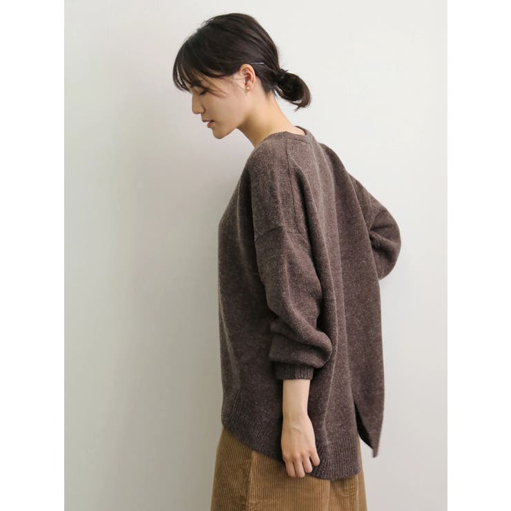 ニット バックスリットプルオーバー ボルドー レディース(M