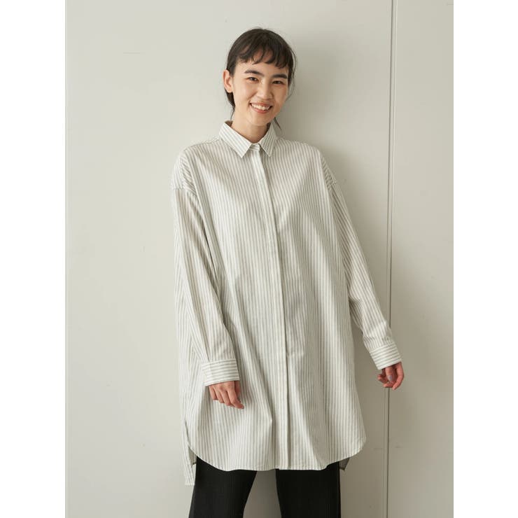 レギュラーカラー比翼シャツチュニック[品番：EHEW0028301]｜AMERICAN