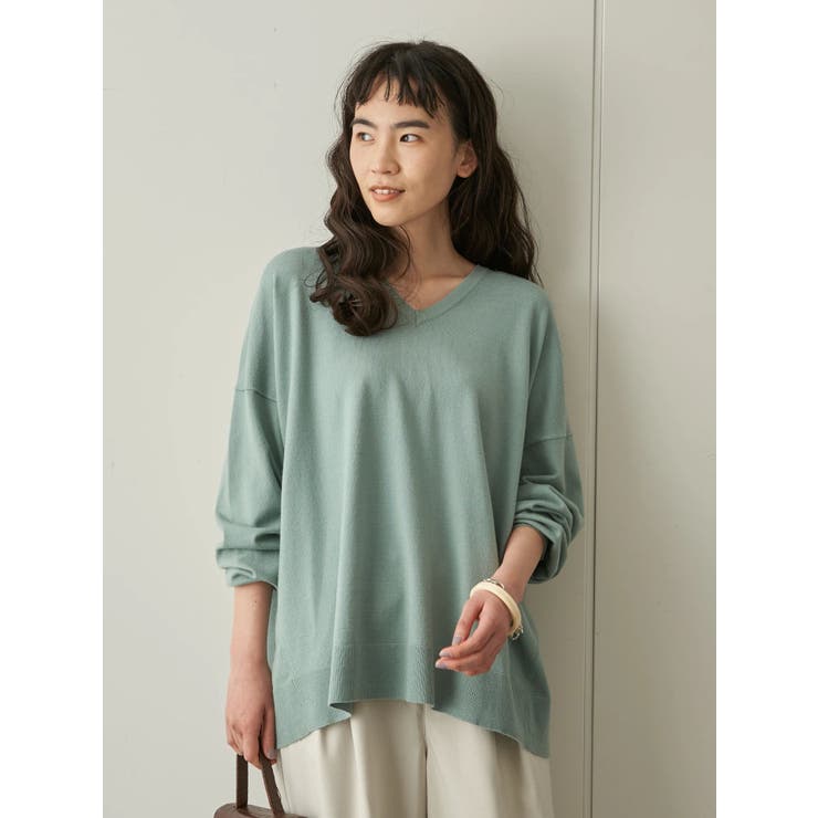 Vネックニットプルオーバー[品番：EHEW0028341]｜AMERICAN HOLIC