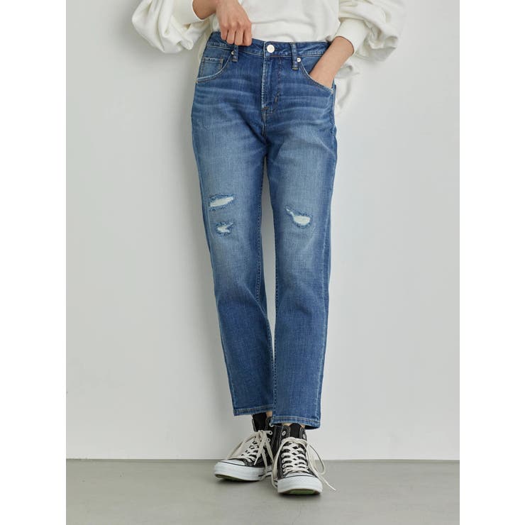 テーパードダメージデニム 品番 Ehew American Holic アメリカンホリック のレディースファッション通販 Shoplist ショップリスト テーパードダメージデニム 品番 Ehew American Holic アメリカンホリック のレディースファッション通販 Shoplist ショップリスト