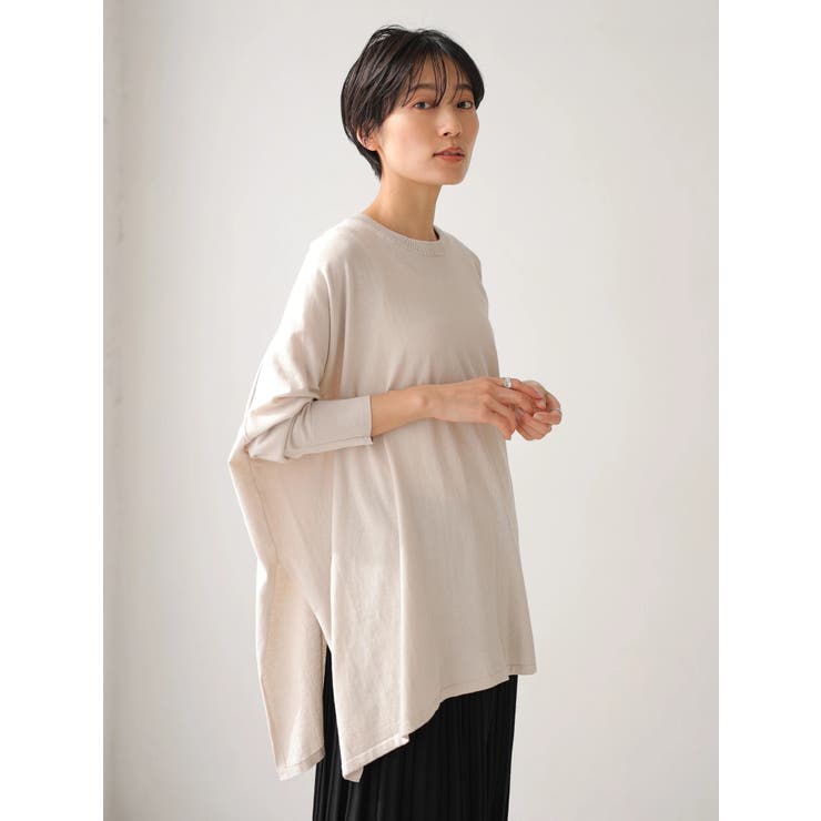 イレヘムポンチョ風ニットチュニック[品番：EHEW0028747]｜AMERICAN