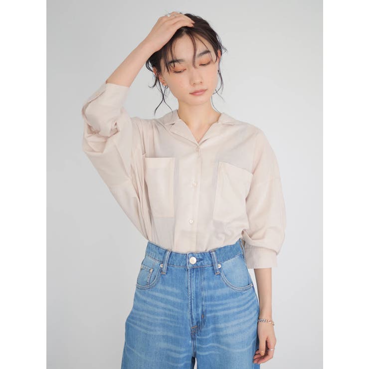 とろみ開襟ドレープポケットシャツ 品番 Ehew American Holic アメリカンホリック のレディースファッション通販 Shoplist ショップリスト