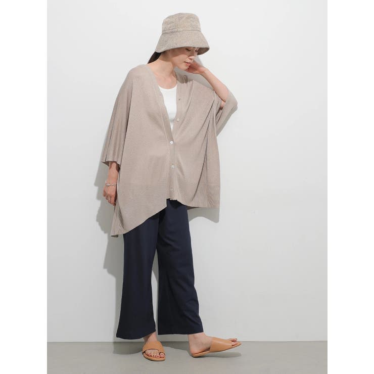 ポンチョ風ニットカーディガン[品番：EHEW0029002]｜AMERICAN HOLIC