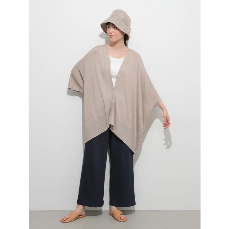 ポンチョ風ニットカーディガン[品番：EHEW0029002]｜AMERICAN HOLIC