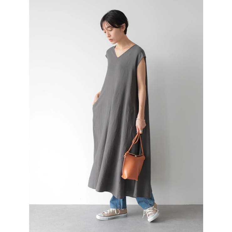Vネックリネンブレンドフレアワンピース 品番 Ehew American Holic アメリカン ホリック のレディースファッション通販 Shoplist ショップリスト