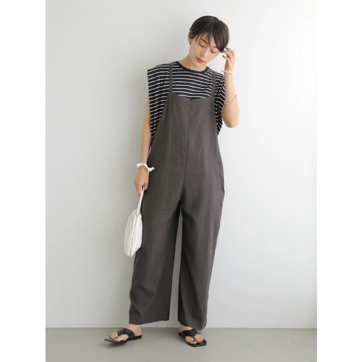 リネンブレンドサロペット[品番：EHEW0029792]｜AMERICAN HOLIC 