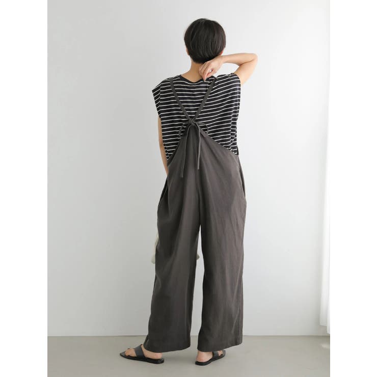 リネンブレンドサロペット[品番：EHEW0029792]｜AMERICAN HOLIC