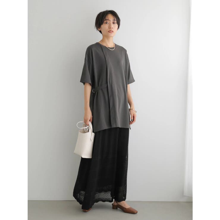 アルバッシュ 日本製 高品質 プリーツ加工 グレー ロングコート