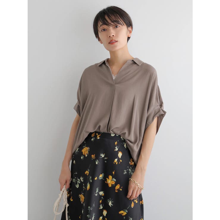 接触冷感袖タックスキッパー半袖シャツ 品番 Ehew American Holic アメリカンホリック のレディースファッション通販 Shoplist ショップリスト