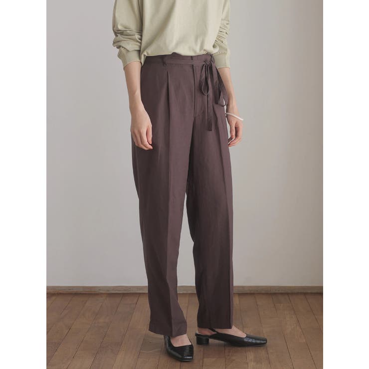 センタープレスベルト付きパンツ[品番：EHEW0030238]｜AMERICAN