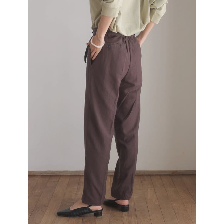 センタープレスベルト付きパンツ[品番：EHEW0030238]｜AMERICAN