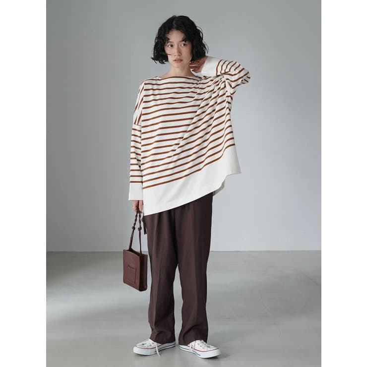 センタープレスベルト付きパンツ[品番：EHEW0030238]｜AMERICAN