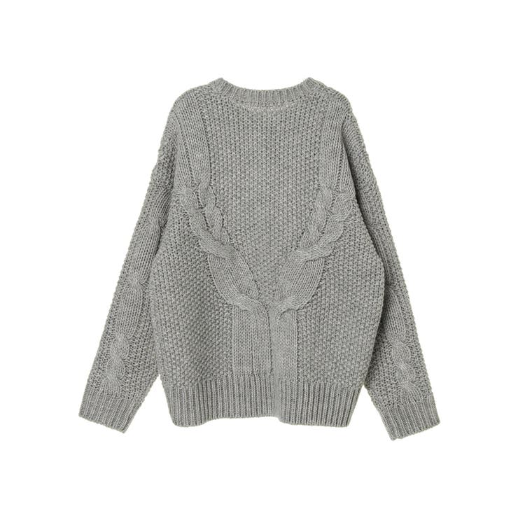 斜めケーブルポコポコMixニットプルオーバー[品番：EHEW0031977