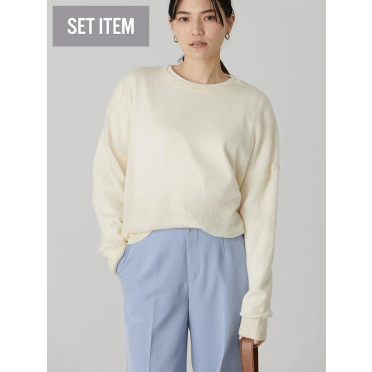 SET 透かし編みニット+カットプルオーバー[品番：EHEW0032512]｜AMERICAN HOLIC（アメリカンホリック ）のレディースファッション通販｜SHOPLIST（ショップリスト）