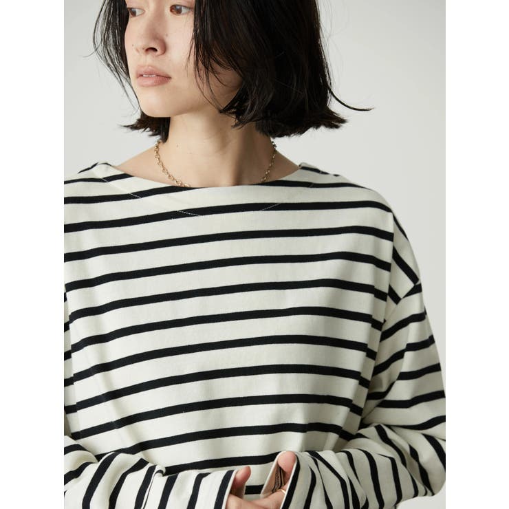 ボートネックボーダーカットプルオーバー[品番：EHEW0032658]｜AMERICAN  HOLIC（アメリカンホリック）のレディースファッション通販｜SHOPLIST（ショップリスト）
