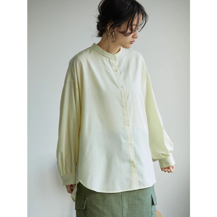イージーケアスタンドカラーバックタックシャツ[品番