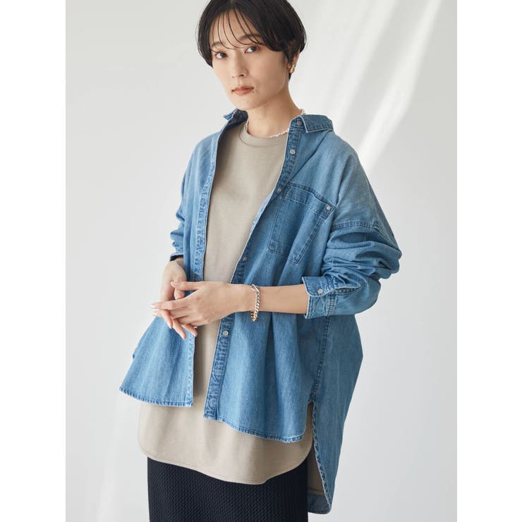 92 GREEN COTTON フリース & 80 デニム風 チェック柄 シャツ