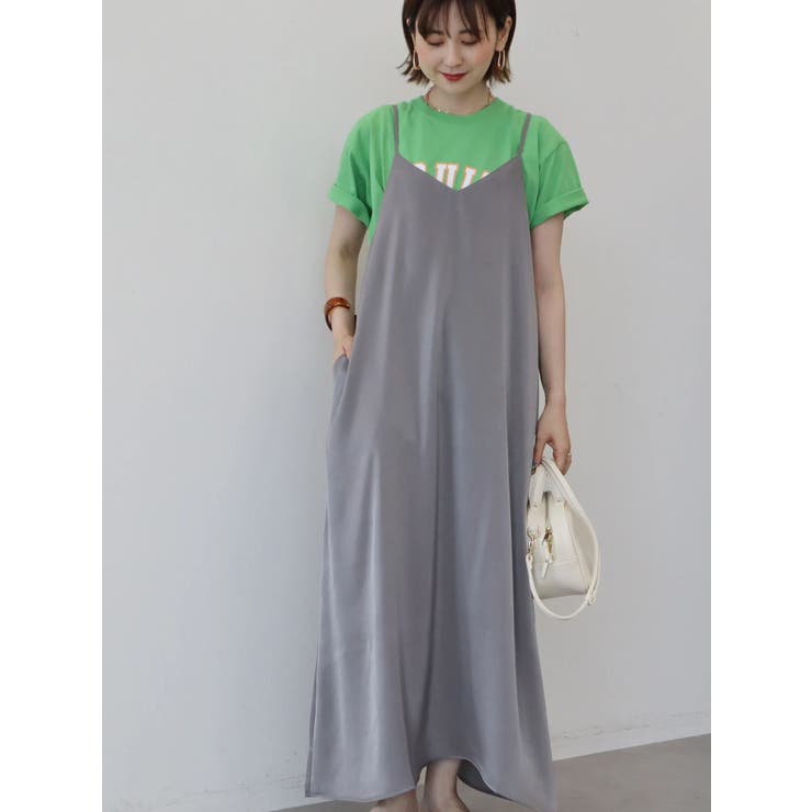 Vネックサテンキャミワンピース 品番 Ehew American Holic アメリカンホリック のレディースファッション通販 Shoplist ショップリスト