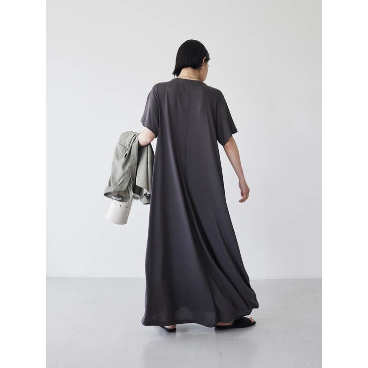 サラッとマキシAラインカットワンピース[品番:EHEW0034573 サラッとマキシAラインカットワンピース[品番:EHEW0034573