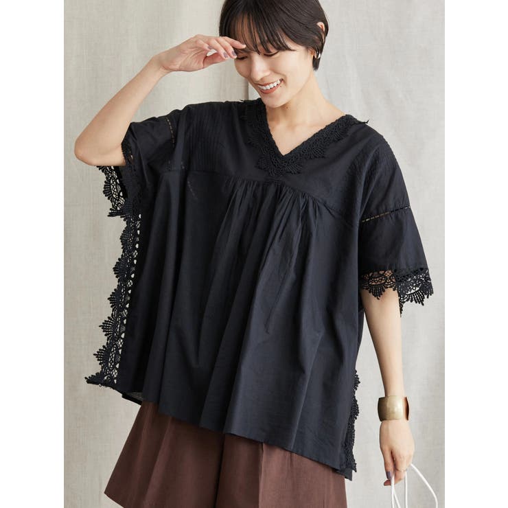 レースポンチョブラウス[品番：EHEW0035602]｜AMERICAN HOLIC