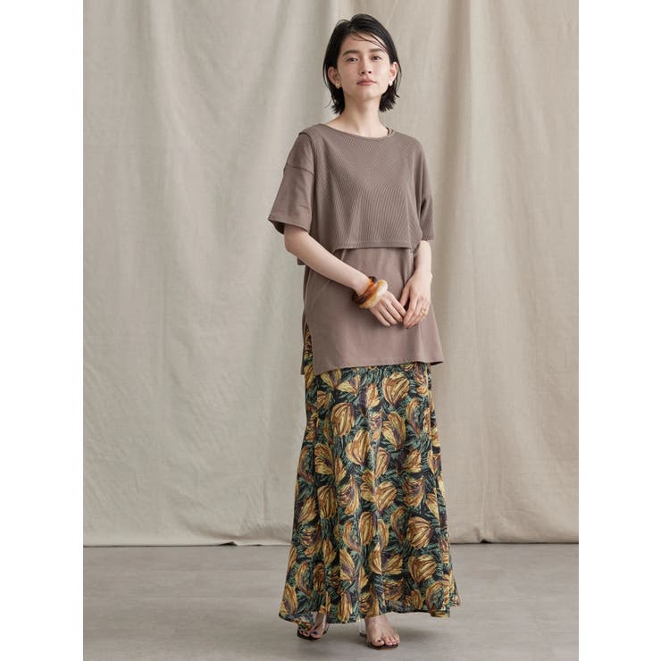 グッチ　gucci フラワー　フレア　スカート　ティアード　ロングスカート グッチ gucci フラワー フレア スカート ティアード ロング