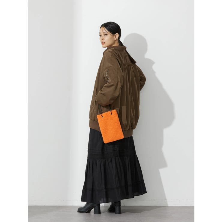 バックギャザーロングリブブルゾン[品番：EHEW0036652]｜AMERICAN