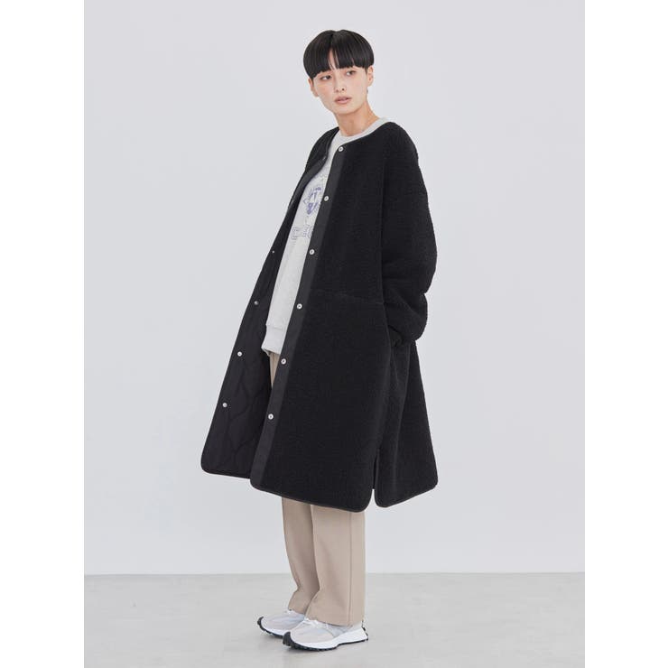 あったかリバーシブルキルティングコート[品番：EHEW0037059