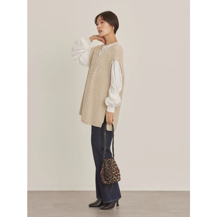SET ケーブルニットベスト+カットプルオーバー[品番：EHEW0036387]｜AMERICAN  HOLIC（アメリカンホリック）のレディースファッション通販｜SHOPLIST（ショップリスト）