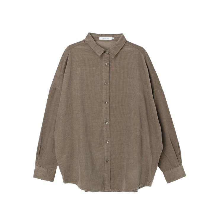 2024AW かぐれ　バックタックワイドシャツ　バンドカラー　比翼ボタン AMERICAN HOLIC（アメリカンホリック）の「バンドカラー
