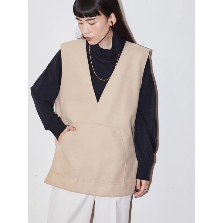 Vネックポケット付きベスト[品番：EHEW0036892]｜AMERICAN HOLIC