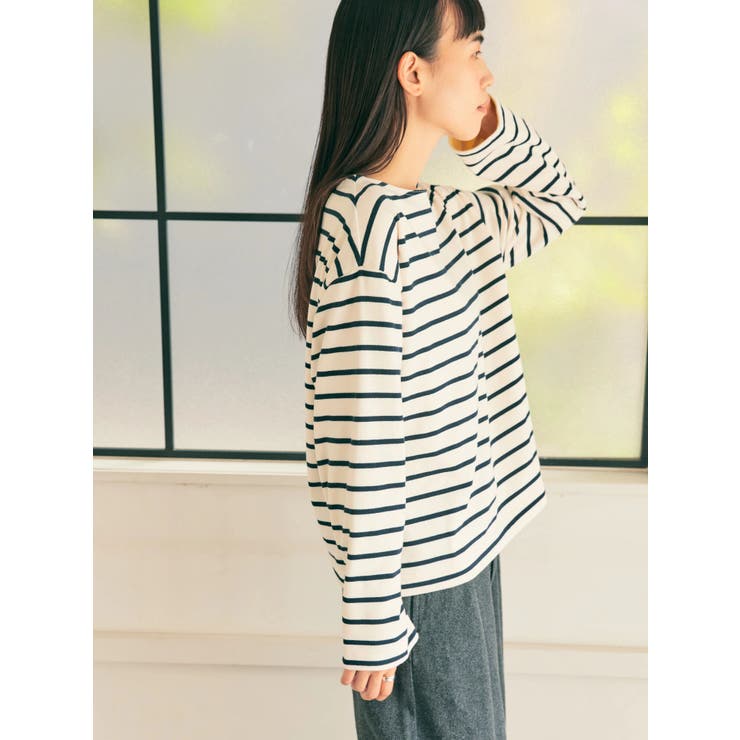 裏起毛ボーダープルオーバー[品番：EHEW0037339]｜AMERICAN