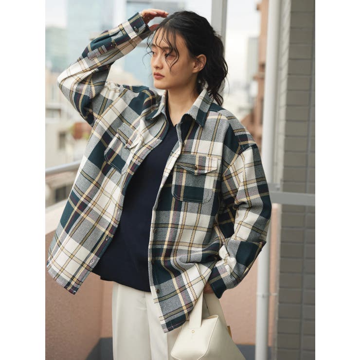 厚手チェックシャツジャケット[品番：EHEW0036792]｜AMERICAN HOLIC