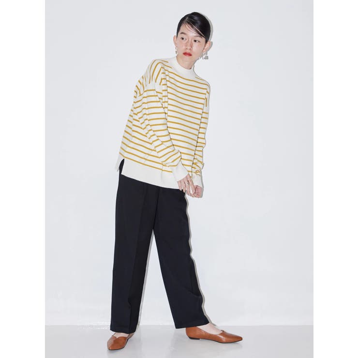 モックネックボーダーニットプルオーバー | AMERICAN HOLIC | 詳細画像19 