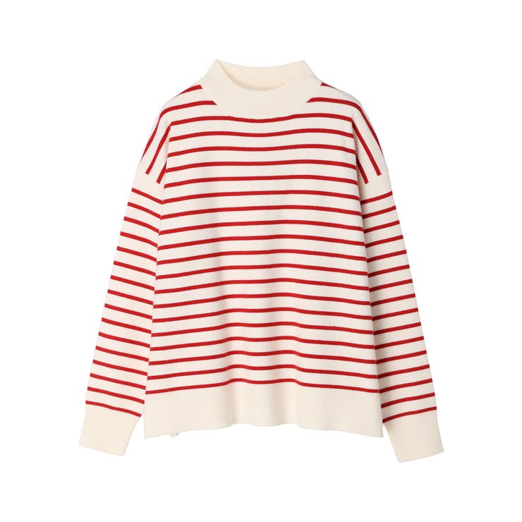 モックネックボーダーニットプルオーバー | AMERICAN HOLIC | 詳細画像29 