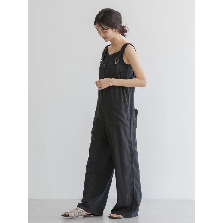 リネンブレンドサロペット[品番：EHEW0039657]｜AMERICAN HOLIC 