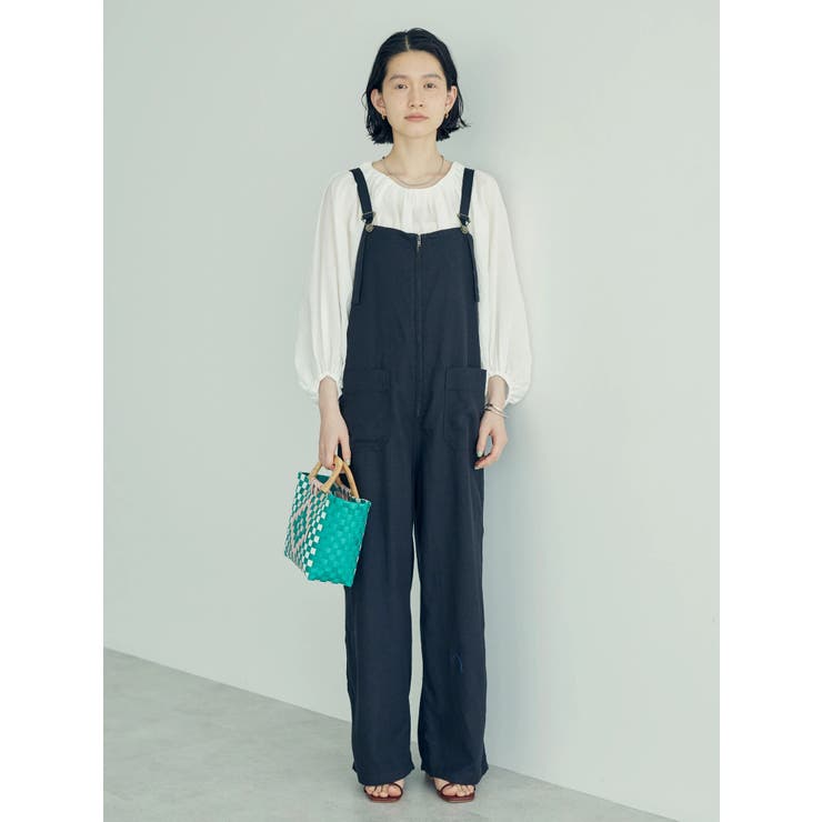 リネンブレンドサロペット[品番：EHEW0039657]｜AMERICAN HOLIC 