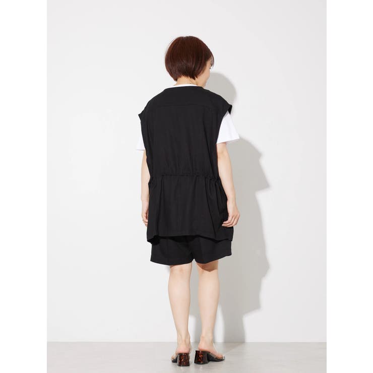 小柄女性向け】リネンブレンドショートパンツ[品番：EHEW0040101