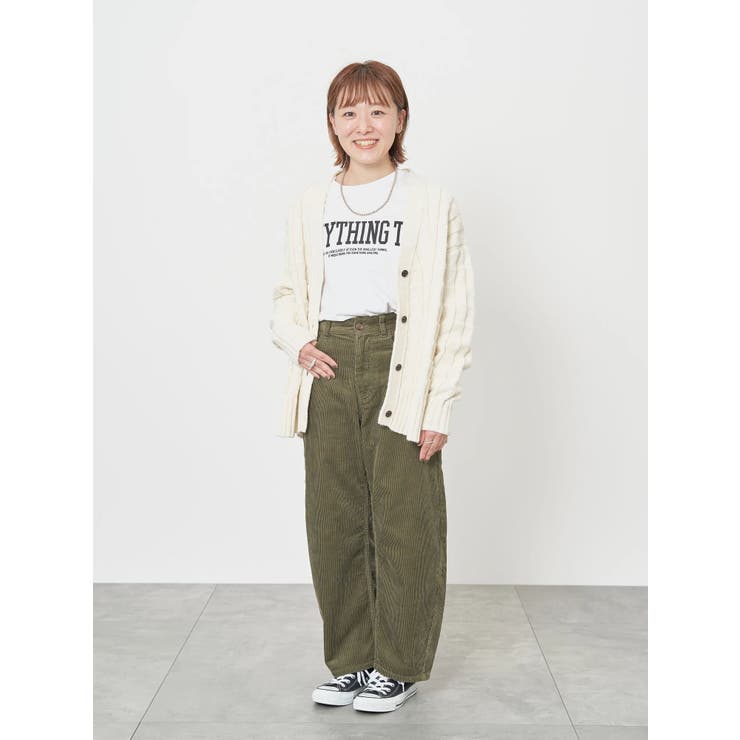 WEB限定・小柄女性向け】コーデュロイコクーンパンツ[品番