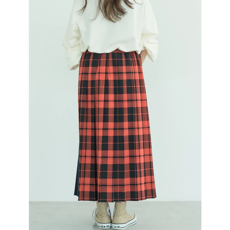 極美品 XLバーバリー プリーツメガチェックスカート ツイード