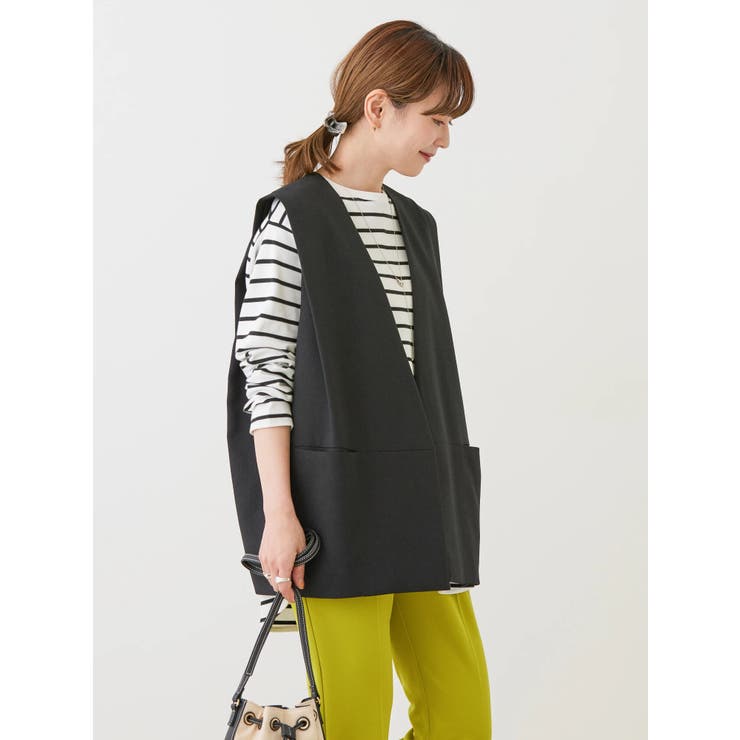 美品　23区 LIBECO HERRINGBONE PLAID 大きいサイズ44 0000279545020.jpg