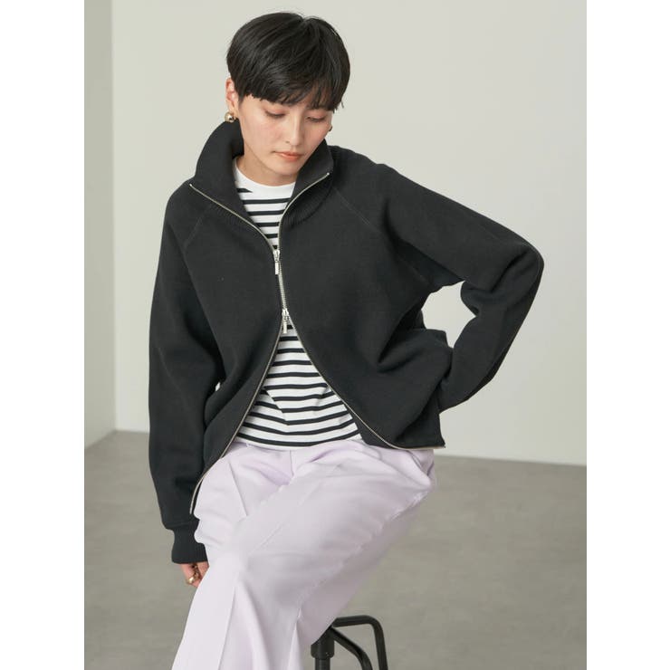 ラグランハイネックZIPカーディガン[品番：EHEW0042886]｜AMERICAN